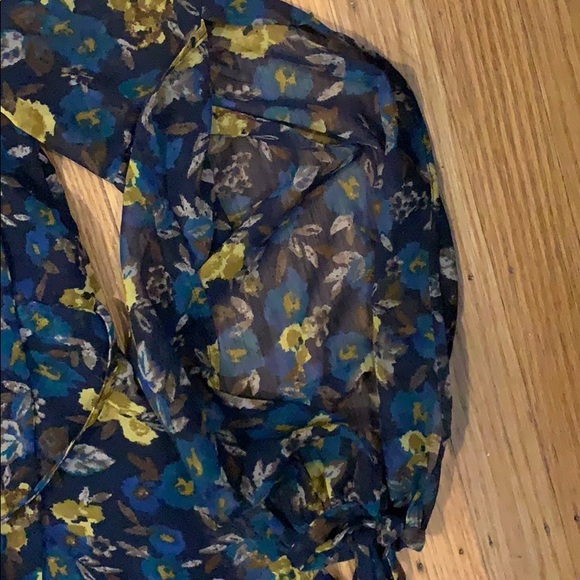 Band of Gypsies blue floral knee length dress - Picture 3 of 4